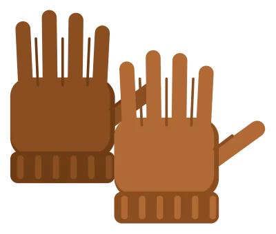 A pair of tan leather work gloves with reinforced palms and ribbed cuffs.