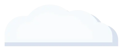 A soft white cloud with a rounded top and a flat base.