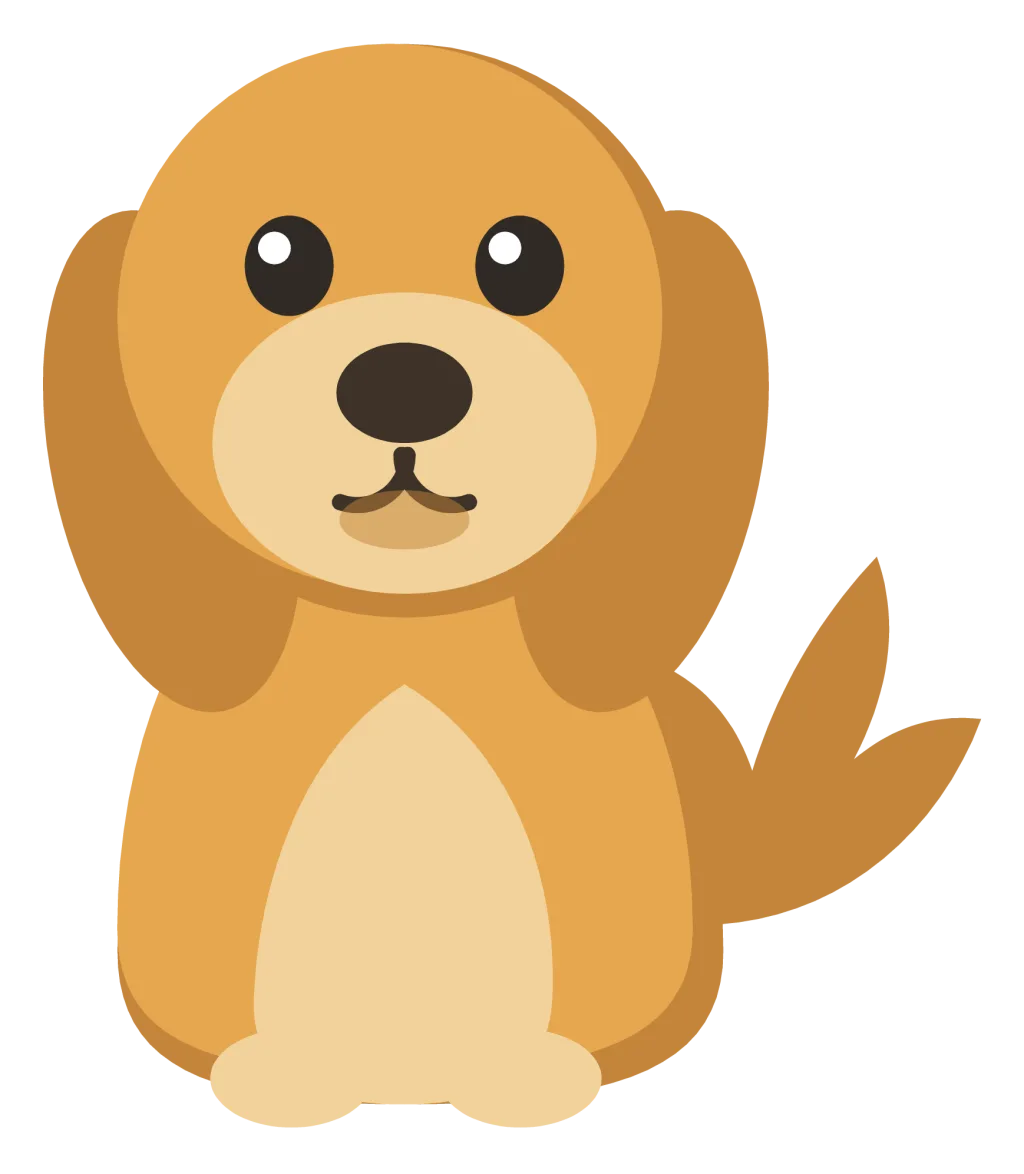 A golden retriever sitting in profile with a feathered plume tail curled behind it.
