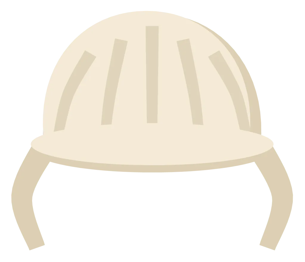 A white pilgrim bonnet with a gathered crown, a wide brim and ties hanging at the sides.