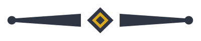 A horizontal divider that tapers to points at each end with a diamond at its centre.
