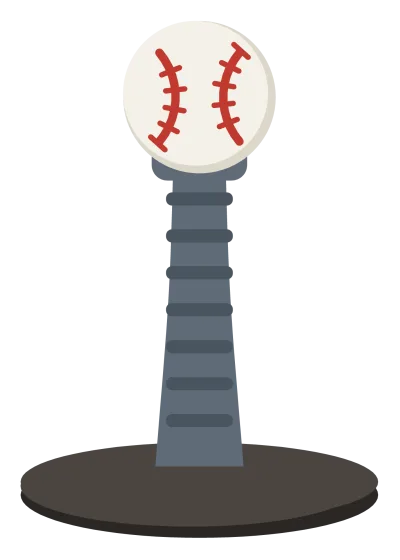 A baseball resting on top of a rubber batting tee, on a black weighted base.
