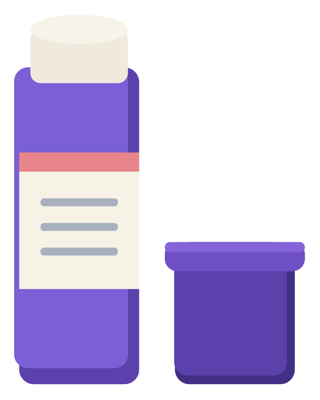 A glue stick with the cap off, showing the white glue twisted up out of the tube.