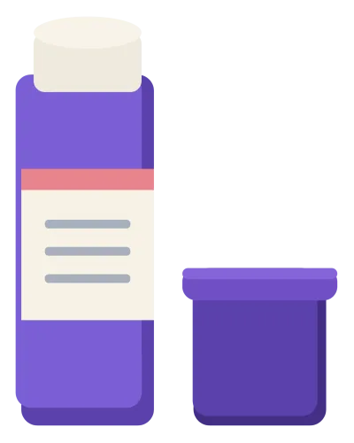 A glue stick with the cap off, showing the white glue twisted up out of the tube.
