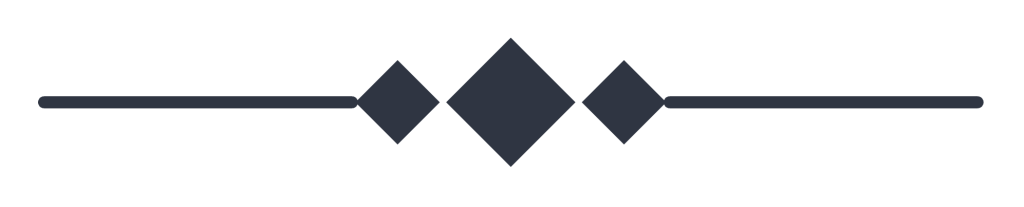 A simple divider of three diamonds with a thin rule running out to each side.