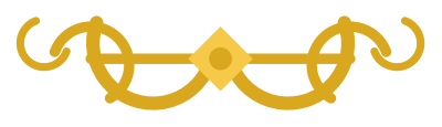 An ornamental divider of two mirrored swirls meeting at a central motif.