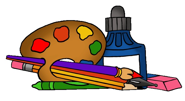 Art Class Materials Cliparts printable PDF