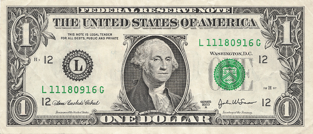 1 Dollar Clip Art Real Image