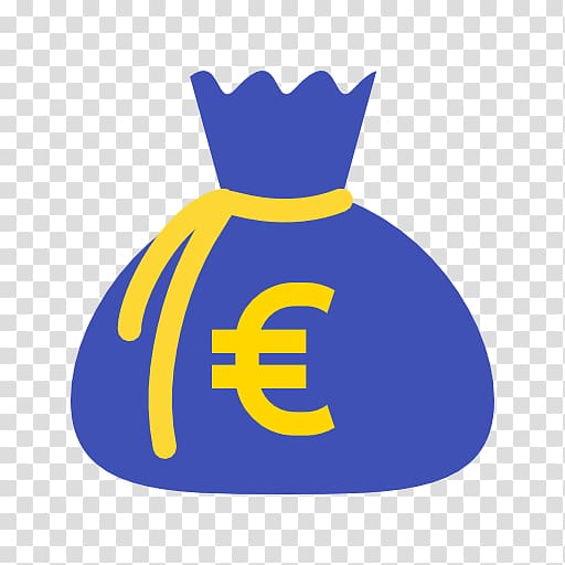  of a blue-colored money bag with a yellow euro symbol on it. Cliparts printable PDF