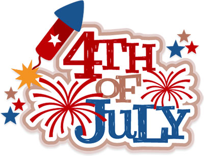 Happy 4th of July Clipart Rocket