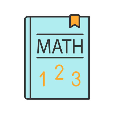 The mathematics book with 1, 2 and 3 written on it.
 Cliparts printable PDF