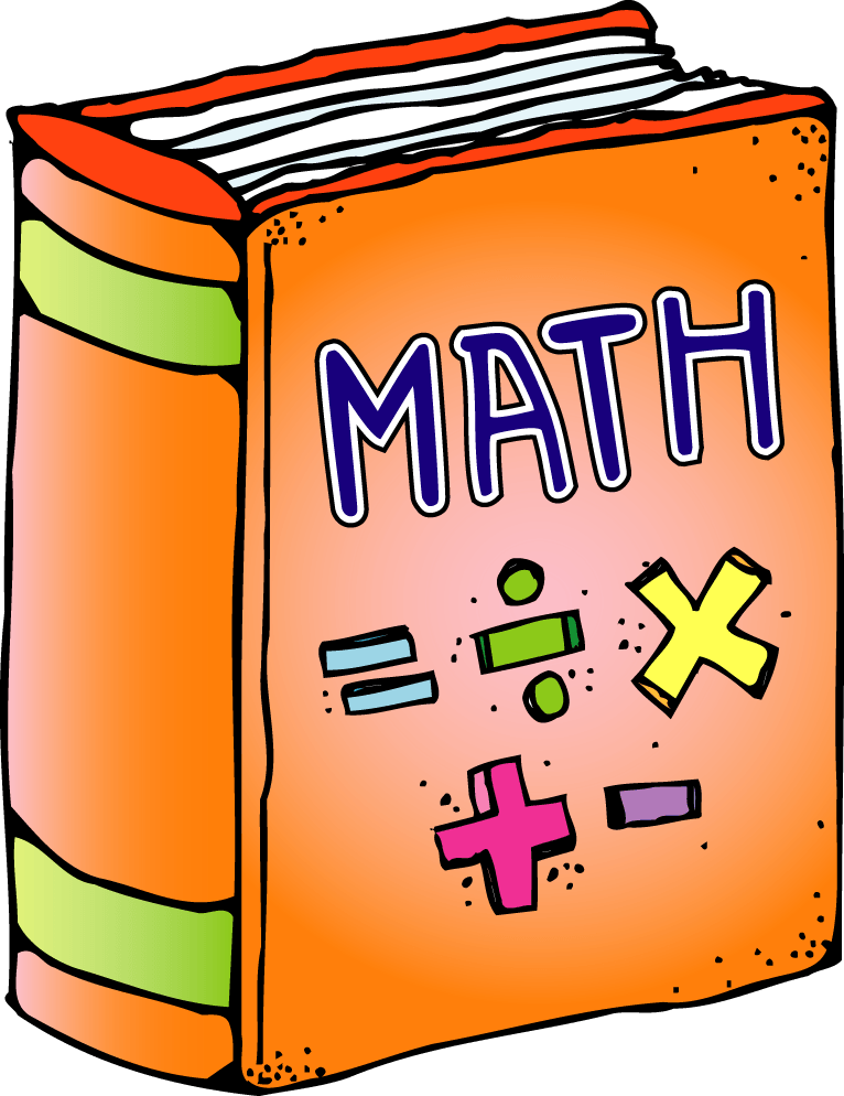 The mathematics book with equals, division, multiplication, addition and subtraction formulas on it.