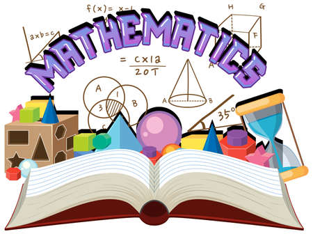 The image of a textbook consisting of mathematics formulas and symbols.
 Cliparts printable PDF