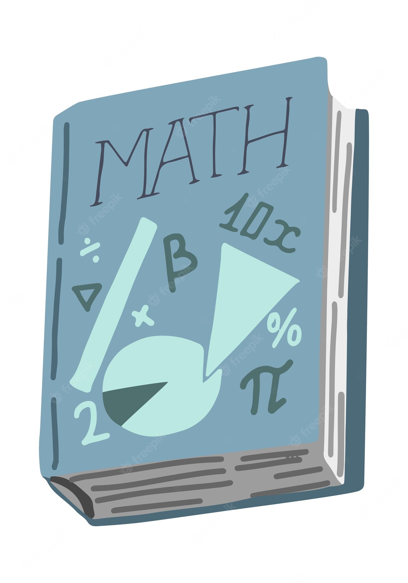 The mathematics textbook with formulas on it.
