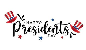 Presidents Day celebration accompanied by the famous American hat. Cliparts printable PDF