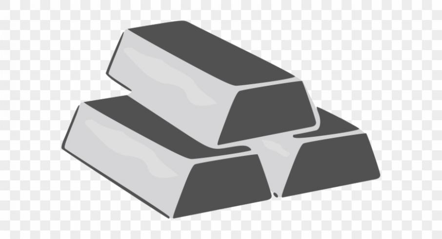 Shadowed clipart of three silver bars.