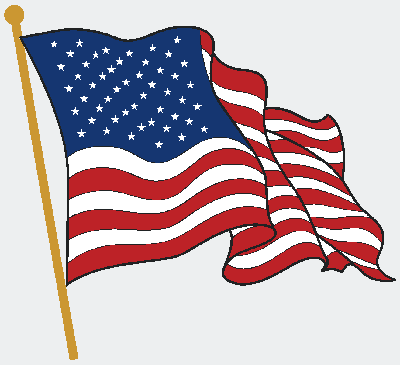 Us flag american flag us forprint sm clipart clipartix - Clipartix