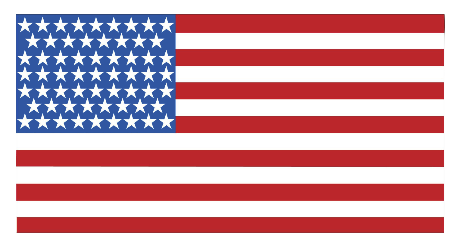 Standard American flag clipart with stars and stripes.