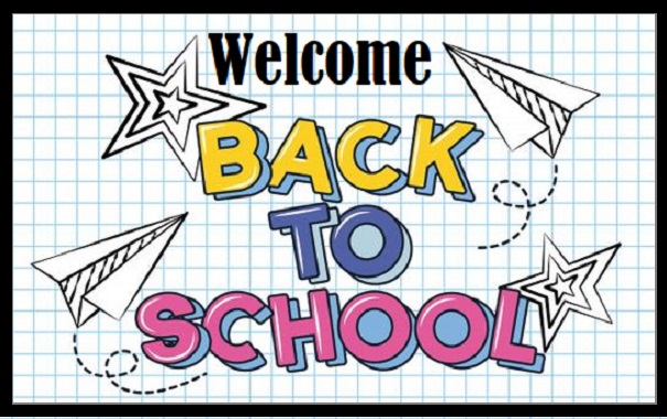 Text Outline Welcome Back to School Cliparts printable PDF