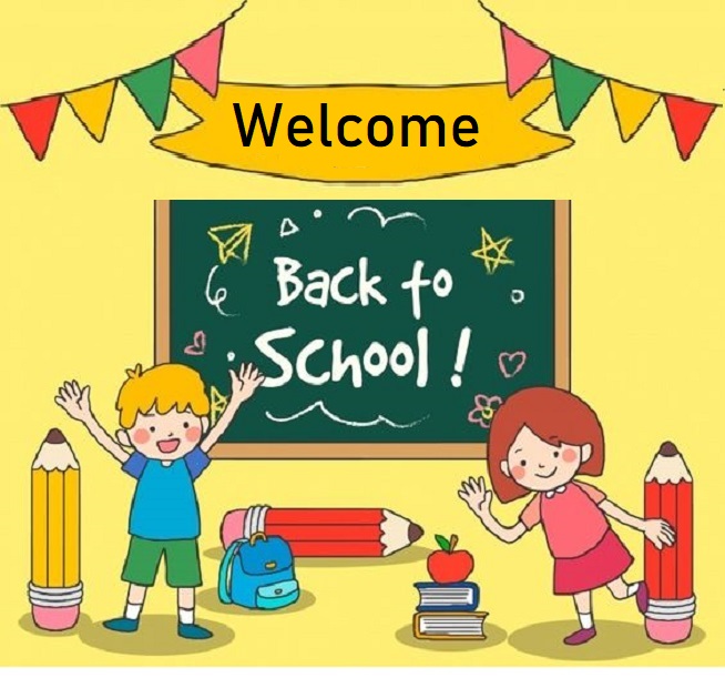 School Supplies Welcome Back Clipart