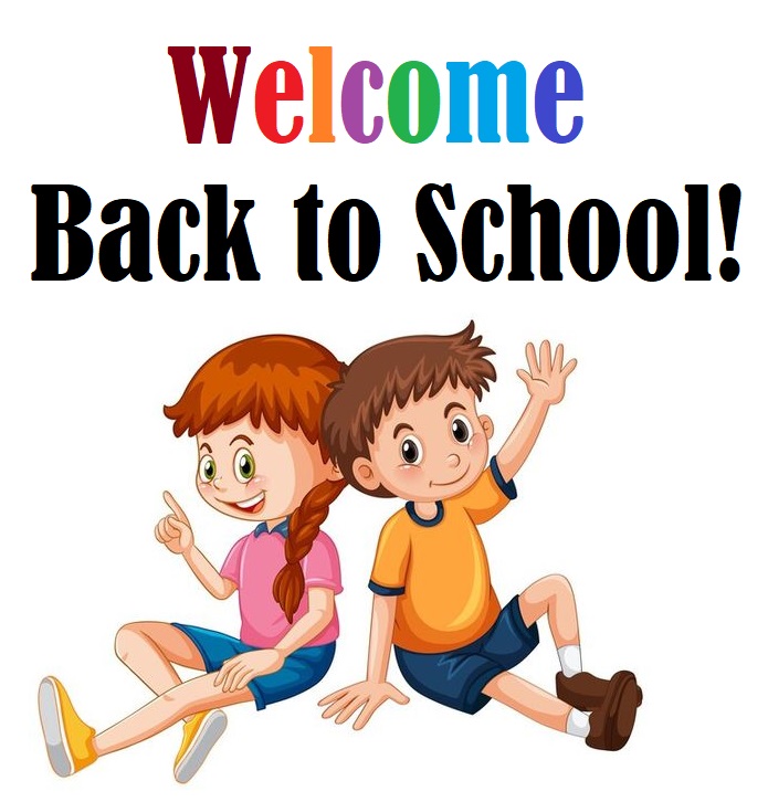 Welcome back to School Text Cliparts printable PDF
