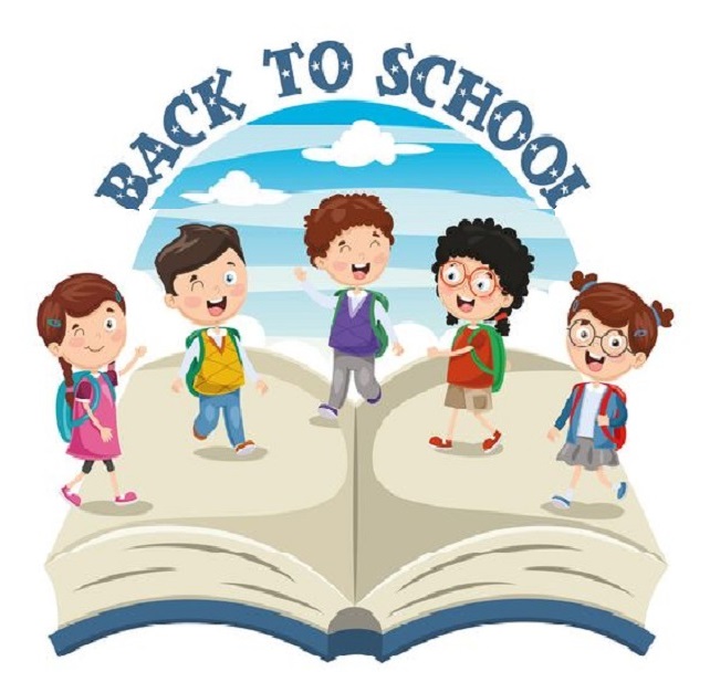 Open Book: Back to School Cliparts printable PDF